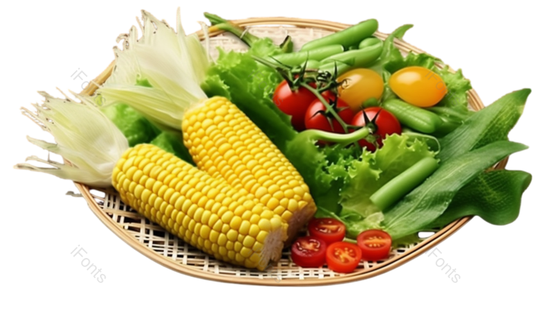 元素图片,秋天元素,沙拉PNG,插画免抠素材